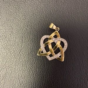 Irish Celtic Knot Gold Platted Necklace Pendant